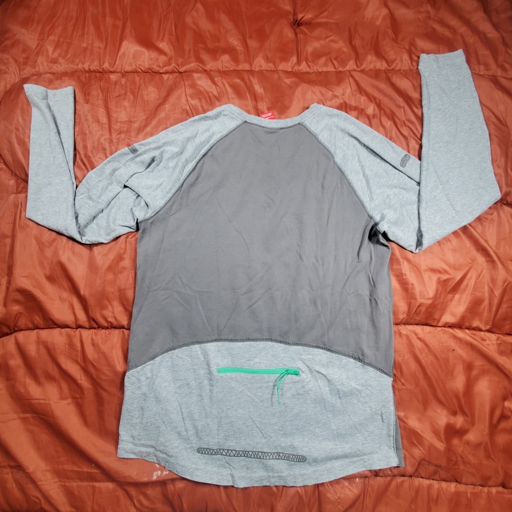 2013 Nike Long‎ Sleeve T shirt Grey Embroidered Swoosh Men's Large - Picture 2 of 16
